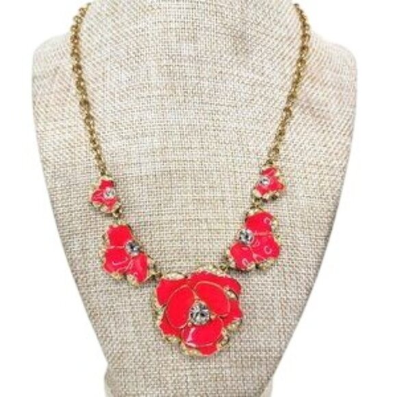 Kate Spade Beach House Pink Floral Statement Necklace - Picture 6 of 7